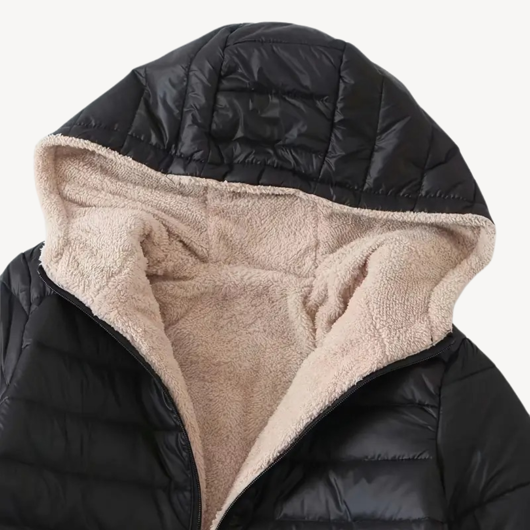 Ladies Soft Faux Fur Parka Coat