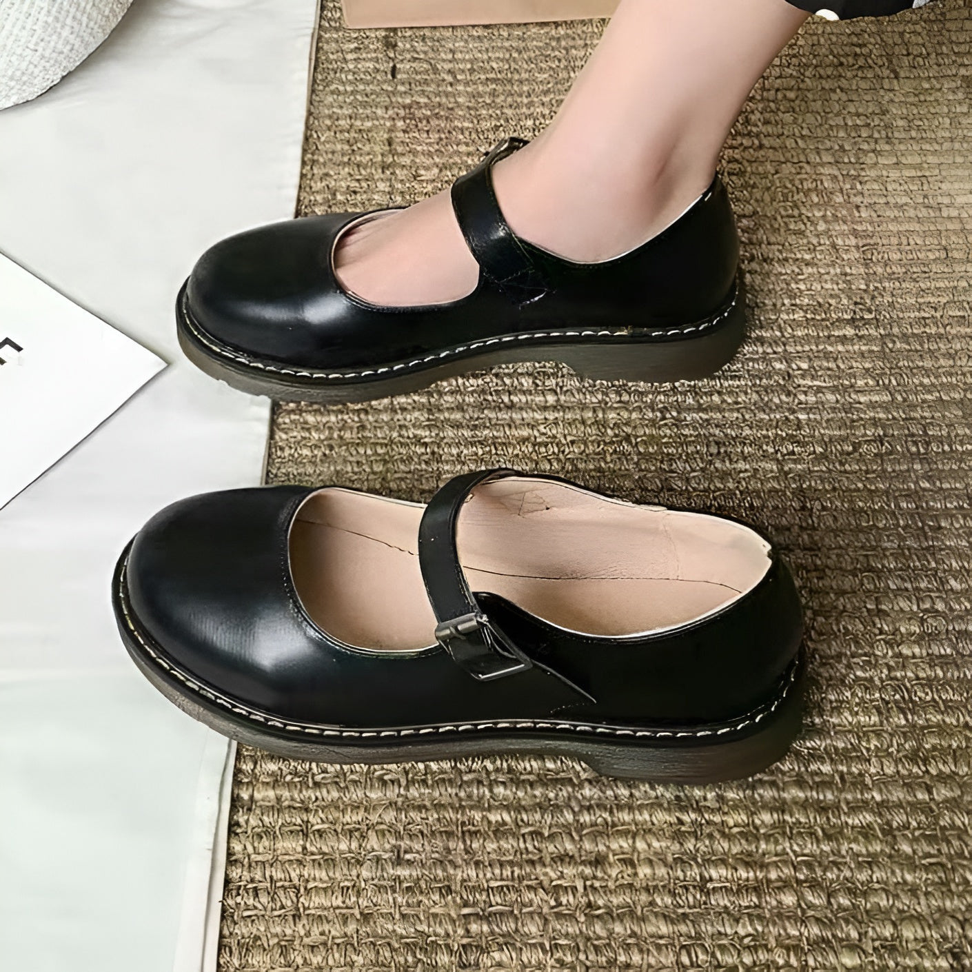 Women's Elegant Low Heel Ankle Strap Shoes