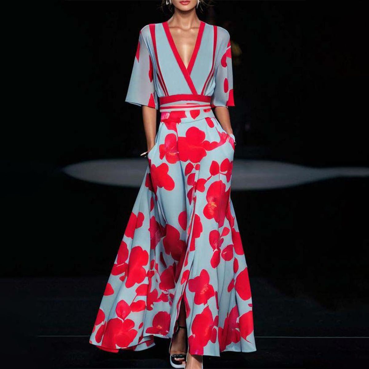 Stylish Floor Length Women's Maxi Dress - OutfitLondon