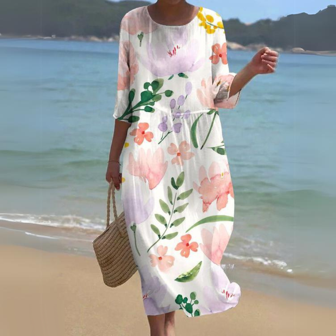 Women's Pretty Mid Length Floral Dress