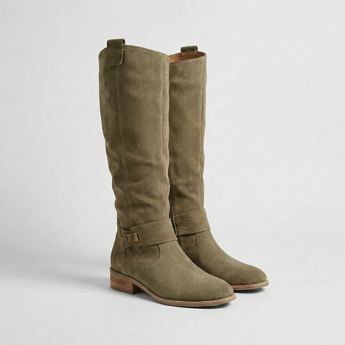 Women's Elegant Suede Look Knee-High Slouch Boots
