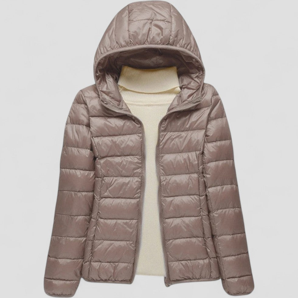 Slim Water Resistant Parka Coat for Women