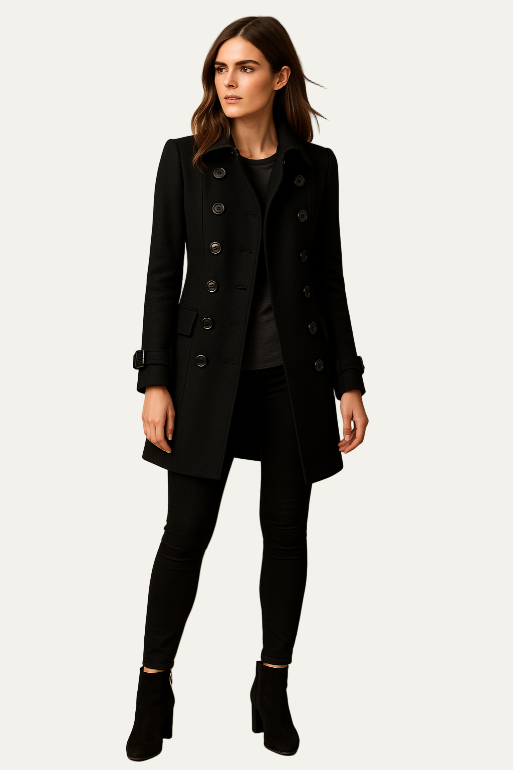 Classic Fit Women's Double Breasted Coat