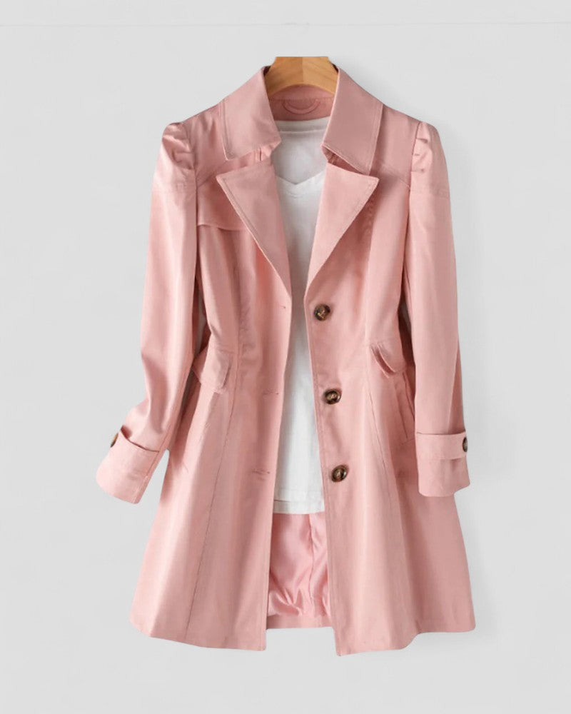 Classic Double Button Slim Fit Raincoat