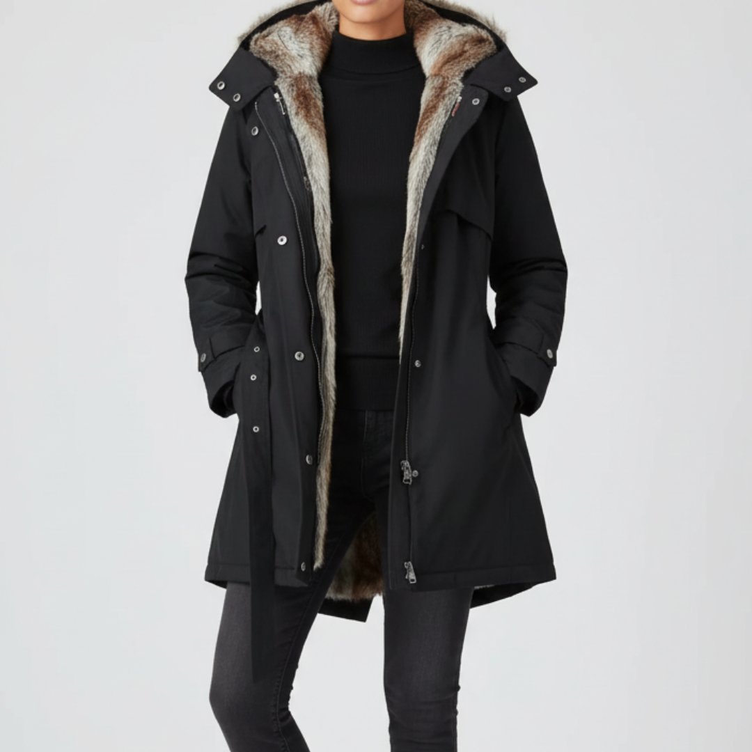 Waterproof Women's Parka Jacket with Hood