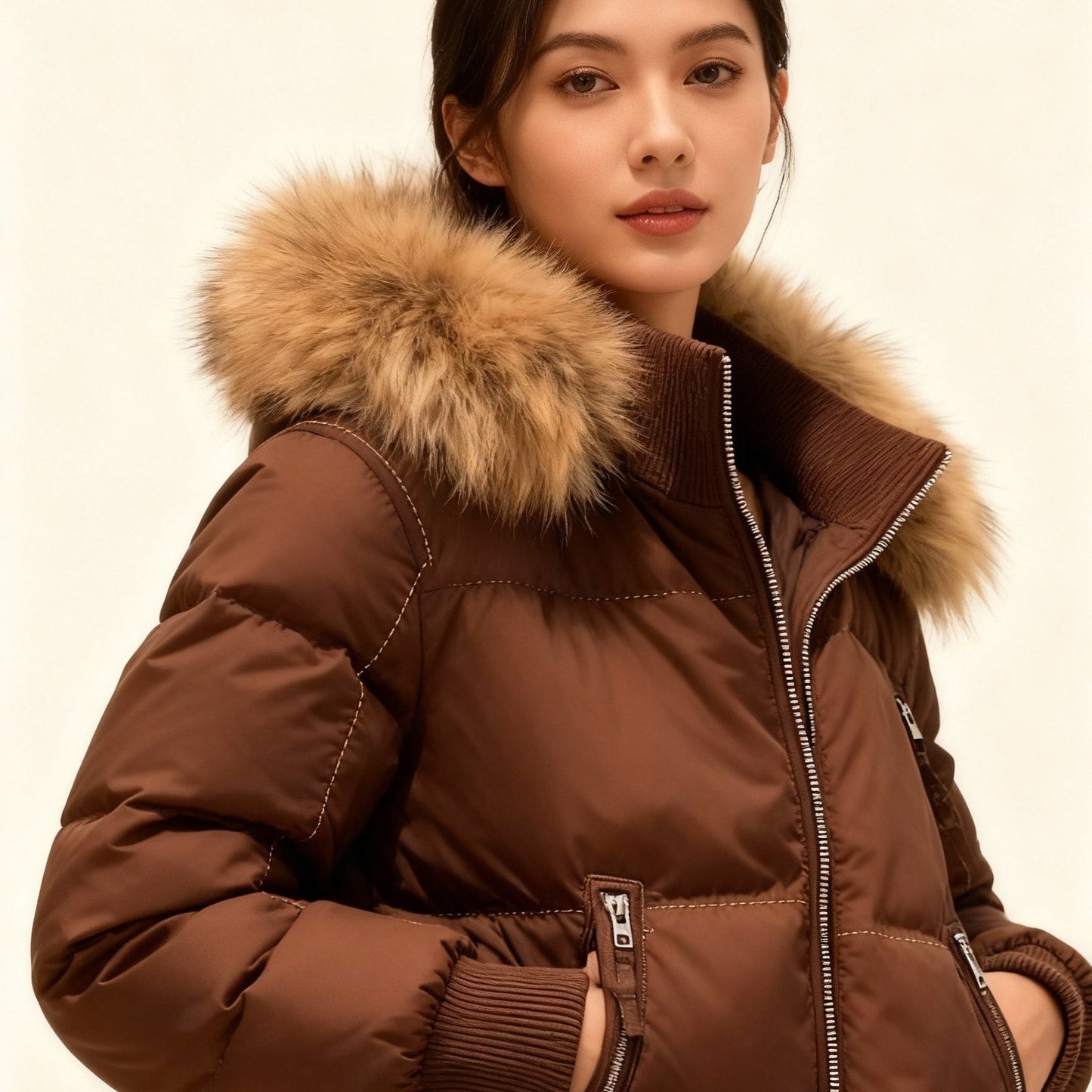 Women's Waterproof Jacket with Detachable Hood
