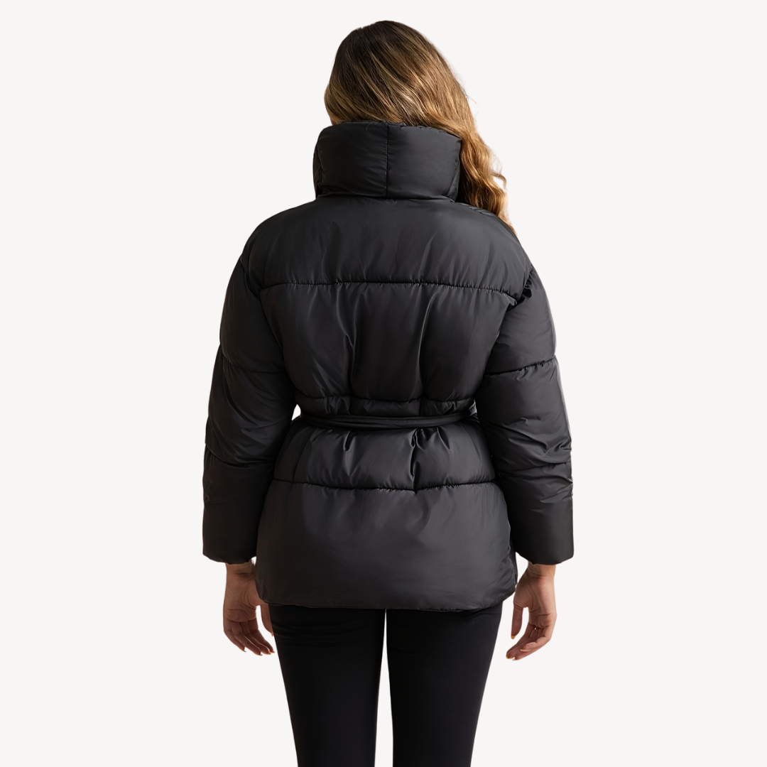 Ladies Slim Fit Black Down Jacket