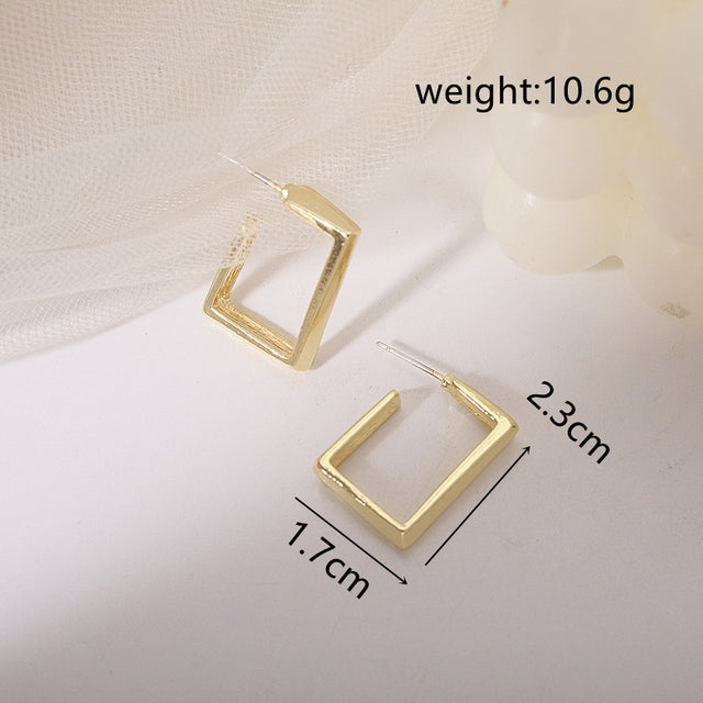 Trendy Round Stainless Steel Earrings for Women