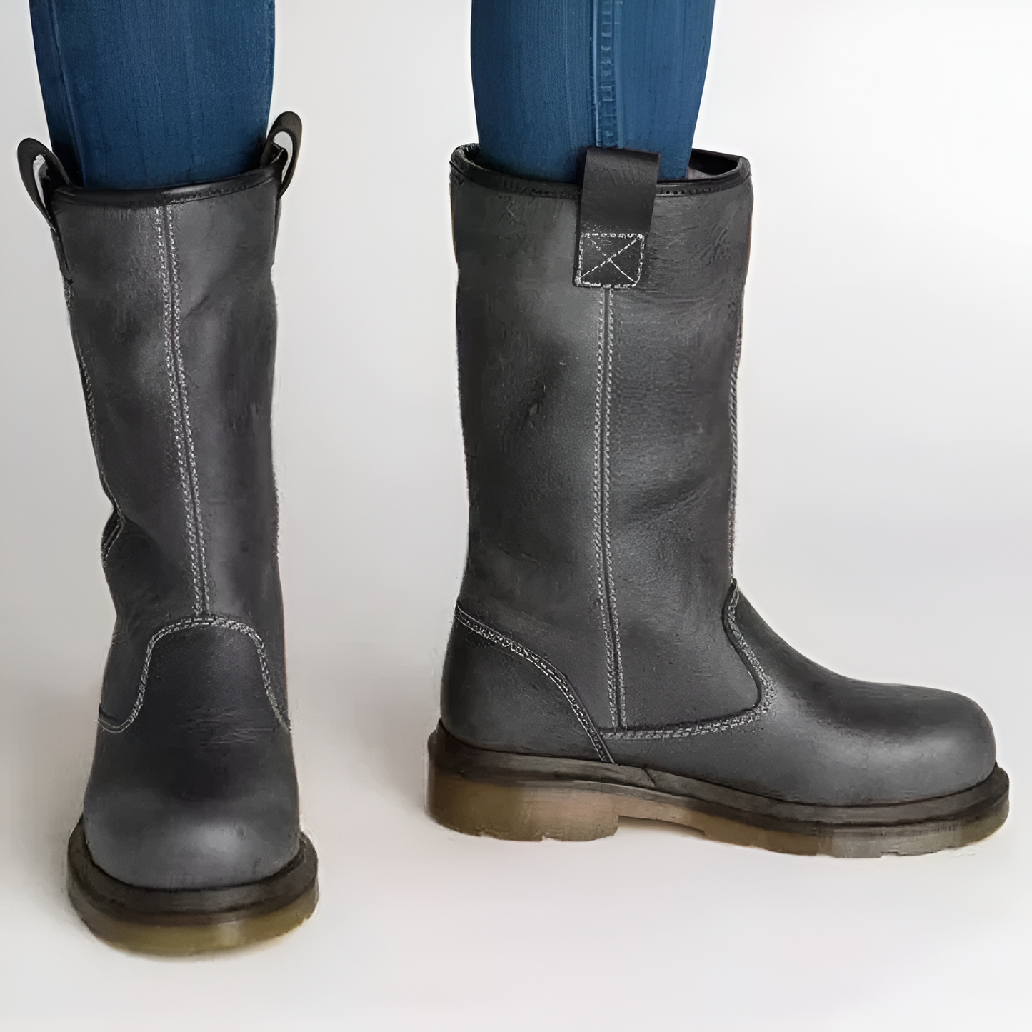 Warm Synthetic Leather Ankle Boots