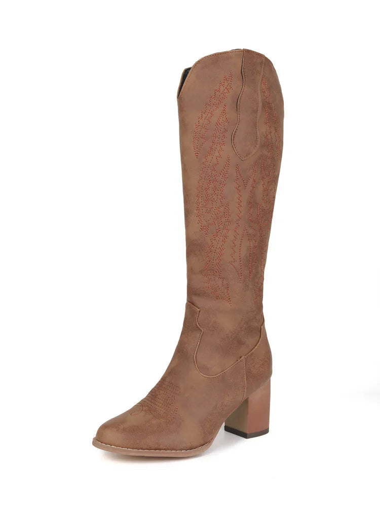 Ladies Synthetic Leather High Riding Boots