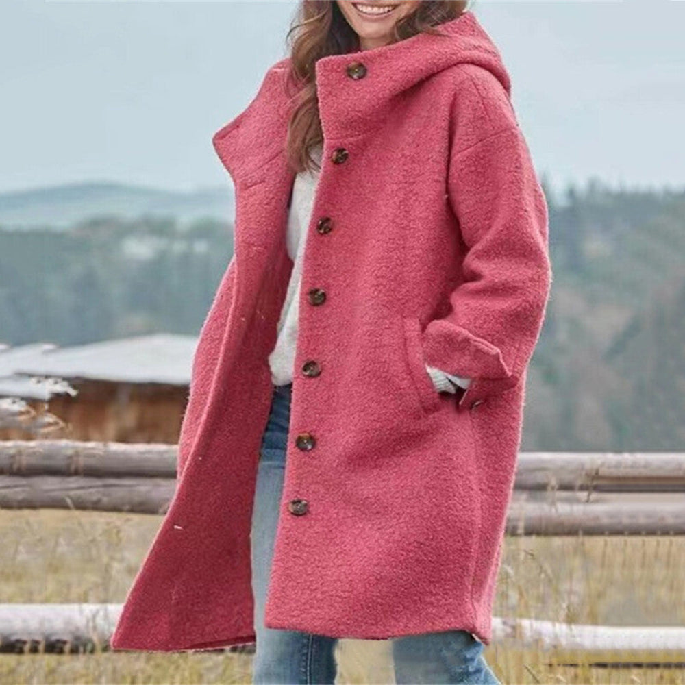 Warm Fleece Lined Ladies Hooded Jacket