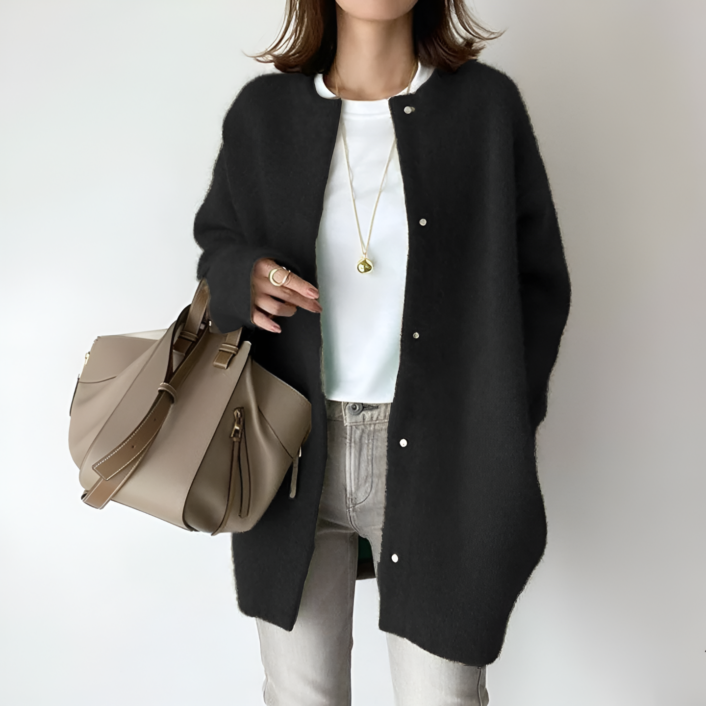 Cozy Ladies' Crew Neck Wool Sweater