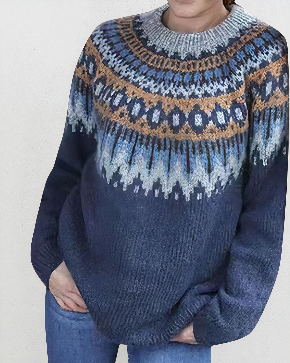 Thick Knit Crew Neck Sweater