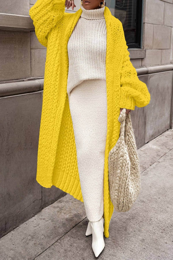 Cozy Oversized Women's Wool Cardigan Sweater