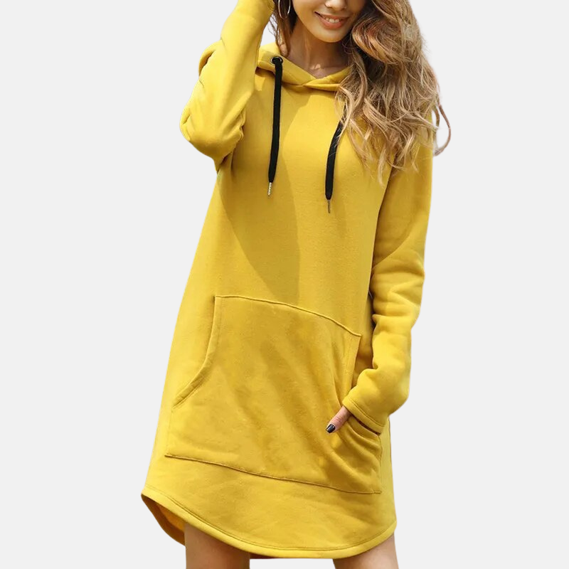 Casual Women's Hooded Cotton Dress