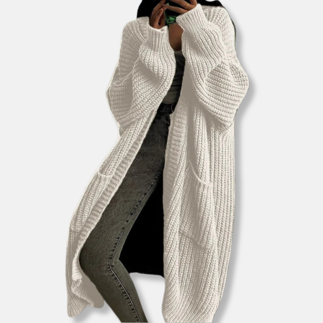 Cozy Oversized Open Front Cardigan with Pockets