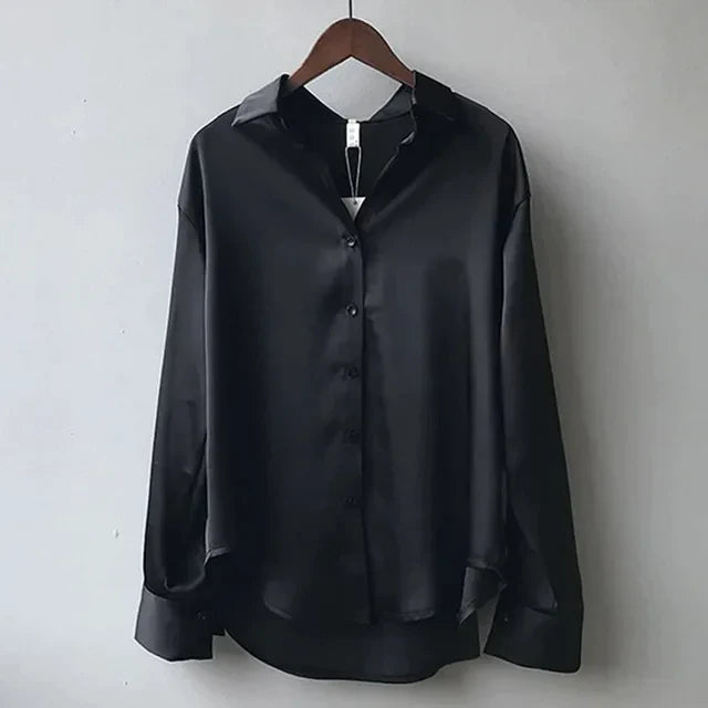 Ladies Soft Silk Blouse - Loose Comfortable Style
