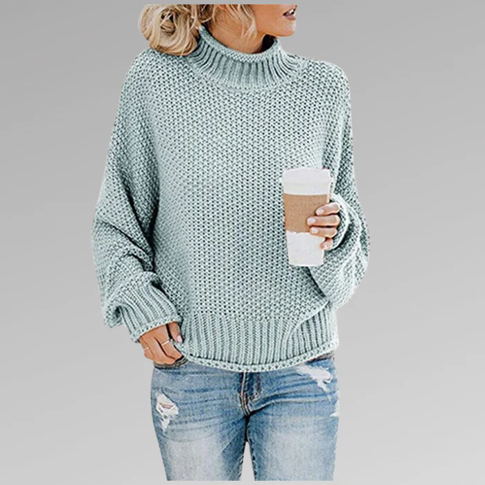 Comfy Oversized Crew Neck Winter Sweater