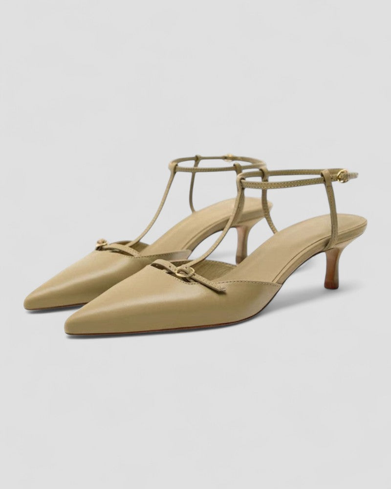 Ladies Classic High Heel Leather Shoes