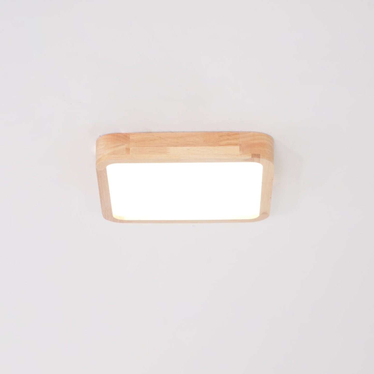 Simple Round Wood LED Ceiling Light Fixture