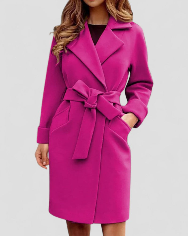 Women's Classic Checked Button Up Parka Coat