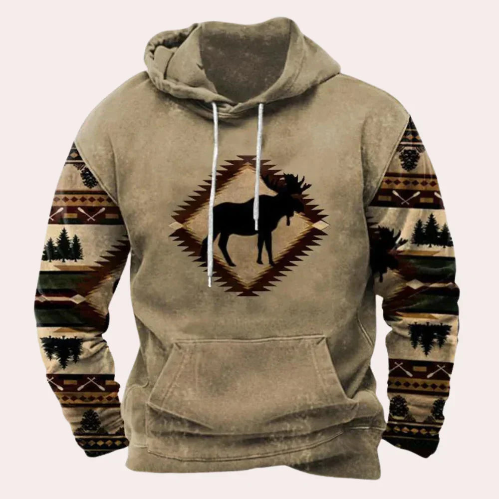 Relaxed Fit Mens Hooded Sweatshirt LOGAN - OutfitLondon