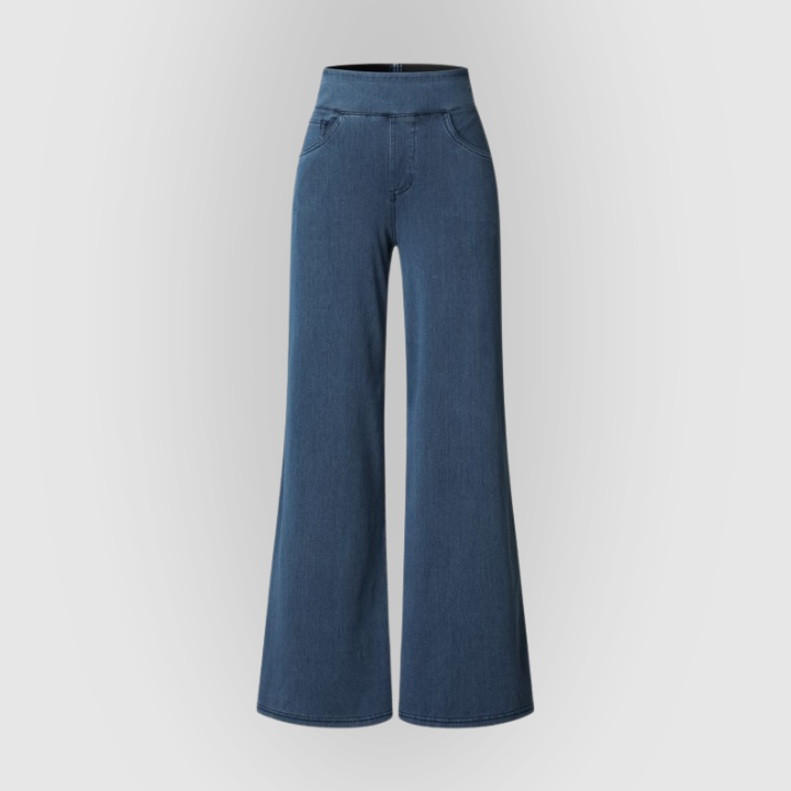 Relaxed Fit High Waist Wide Leg Stretch Jeans