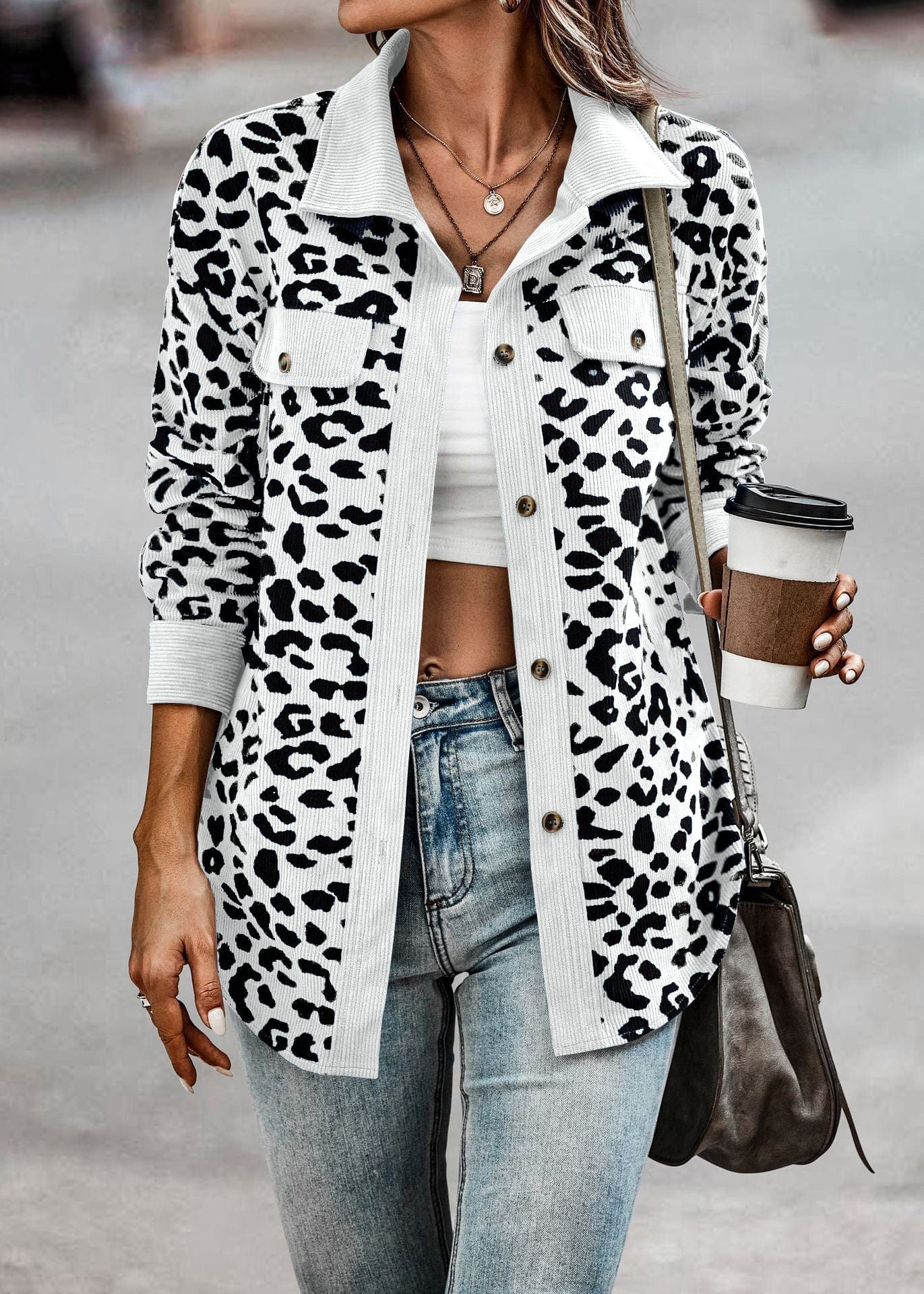 Fashionable Animal Print Spring Jacket