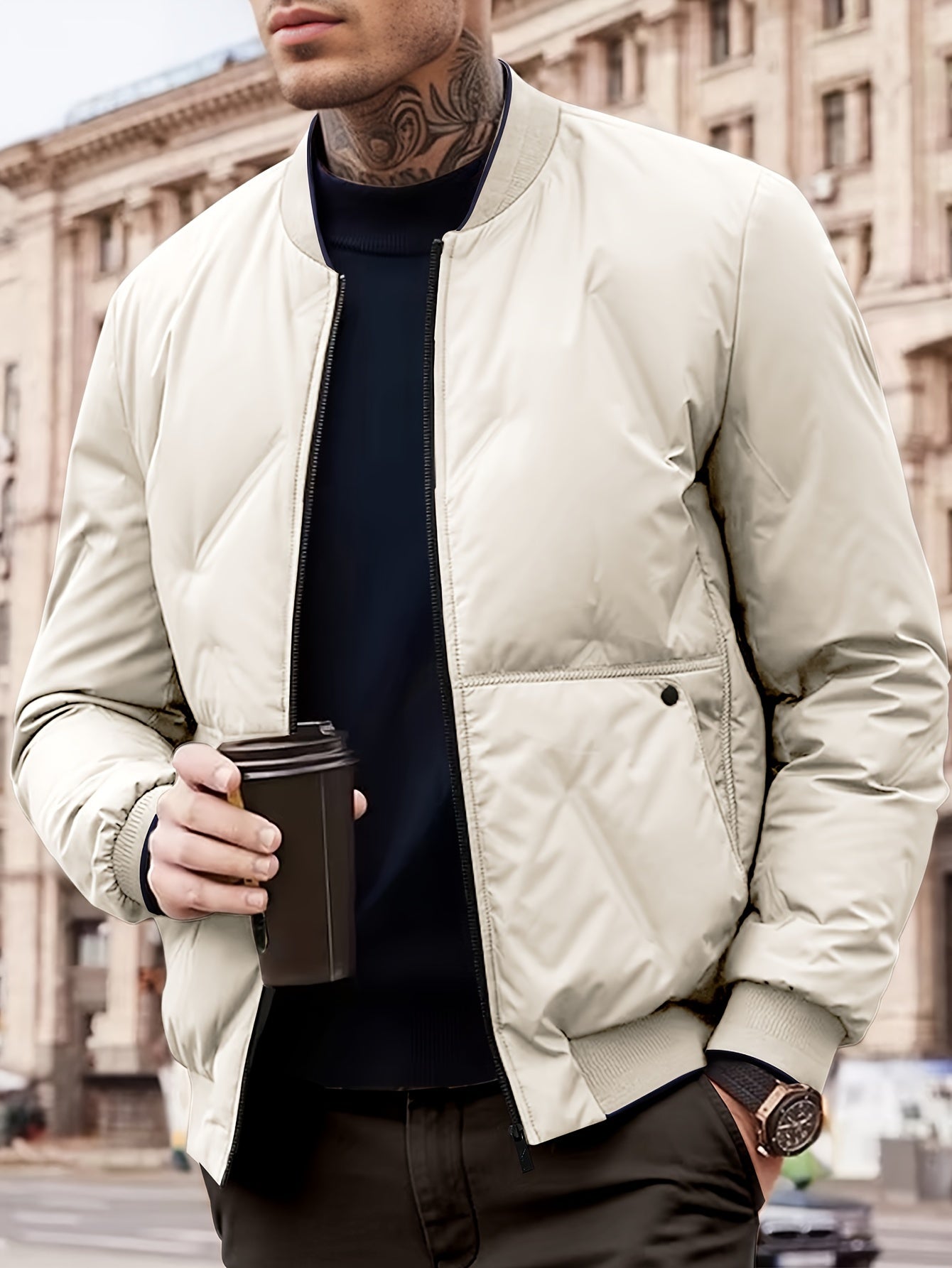 Insulated Water Resistant Mens Puffer Coat
