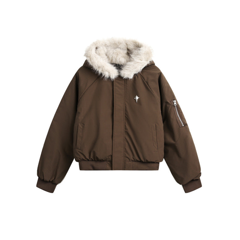 Premium Faux Fur Hooded Parka Jacket