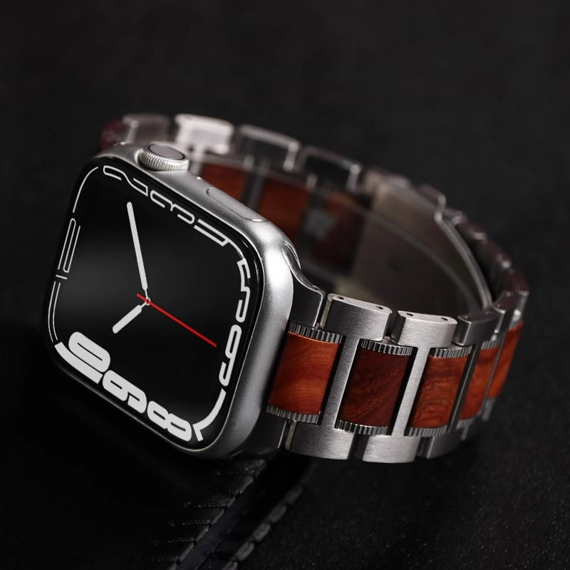 Vintage Tan Leather Stainless Steel Watch Band