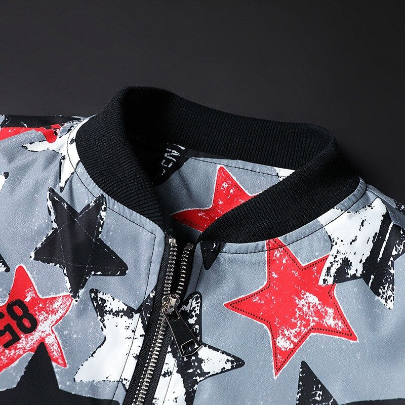Trendy Graphic Men's Bomber Jacket - Enzo