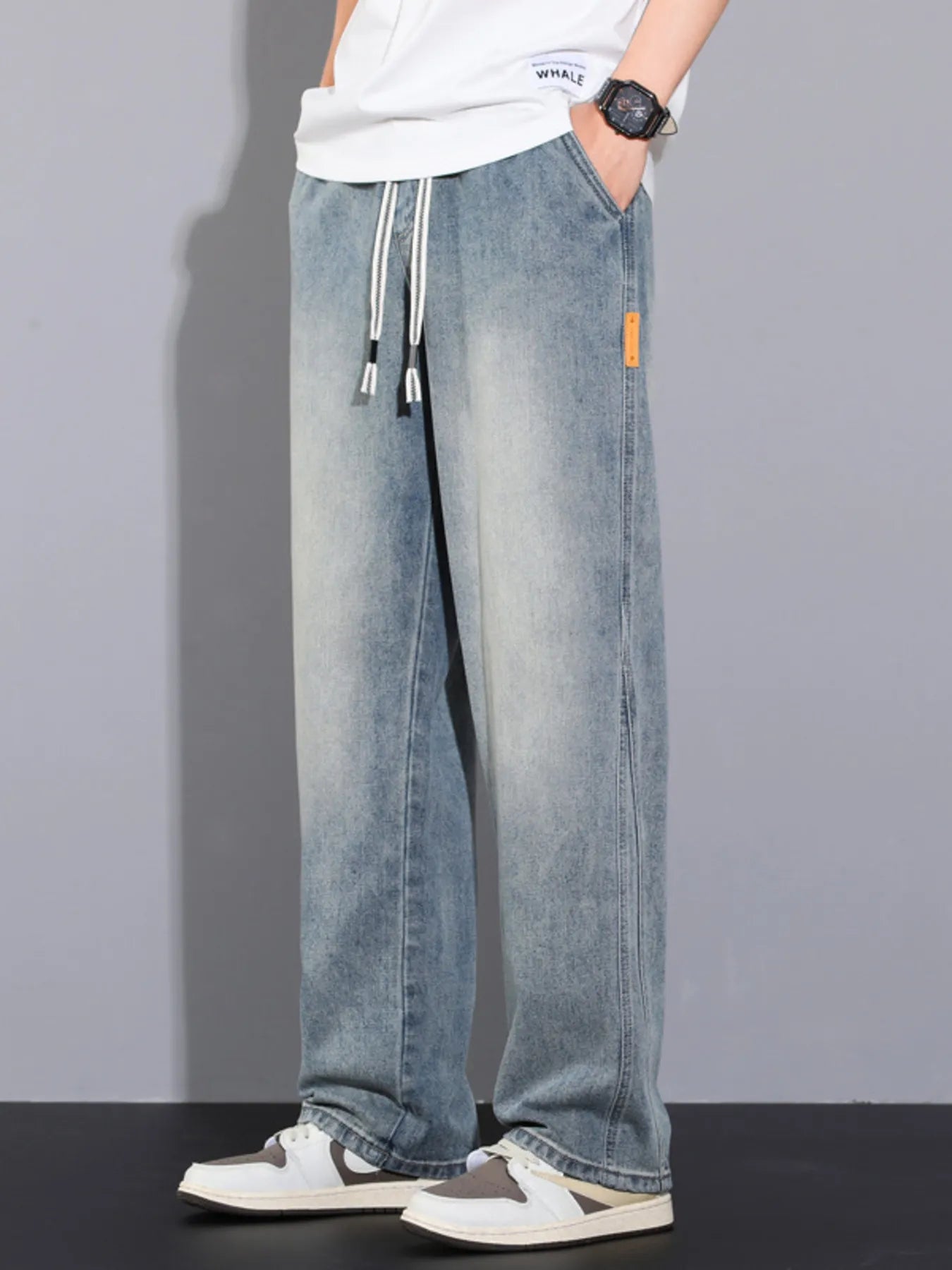 Casual Loose Fit Blue Jeans - OutfitLondon