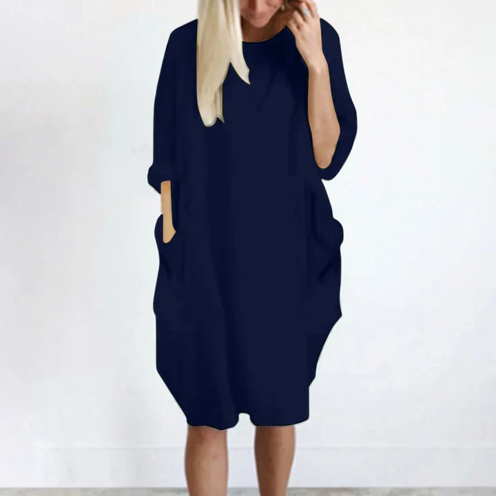 Relaxed Fit Sundress with Pockets for Ladies