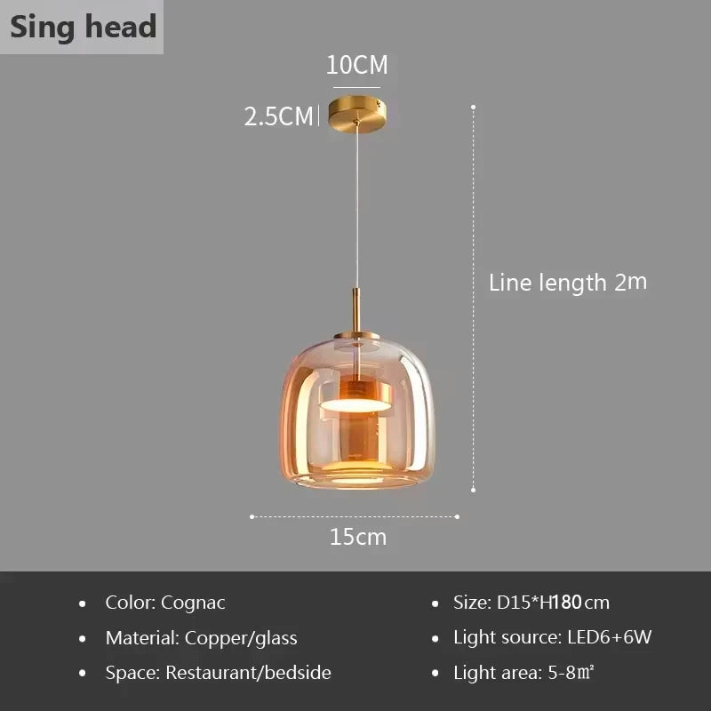 Elegant Crystal LED Pendant Light Fixture
