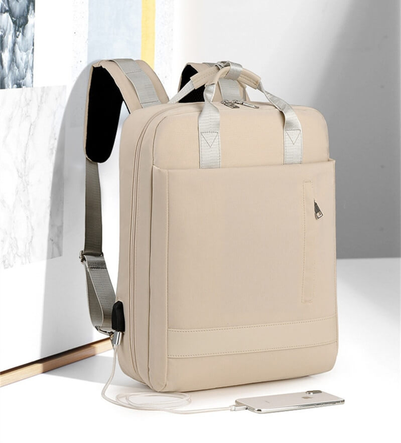 Safe Travel Backpack with Concealed Pockets and USB Port