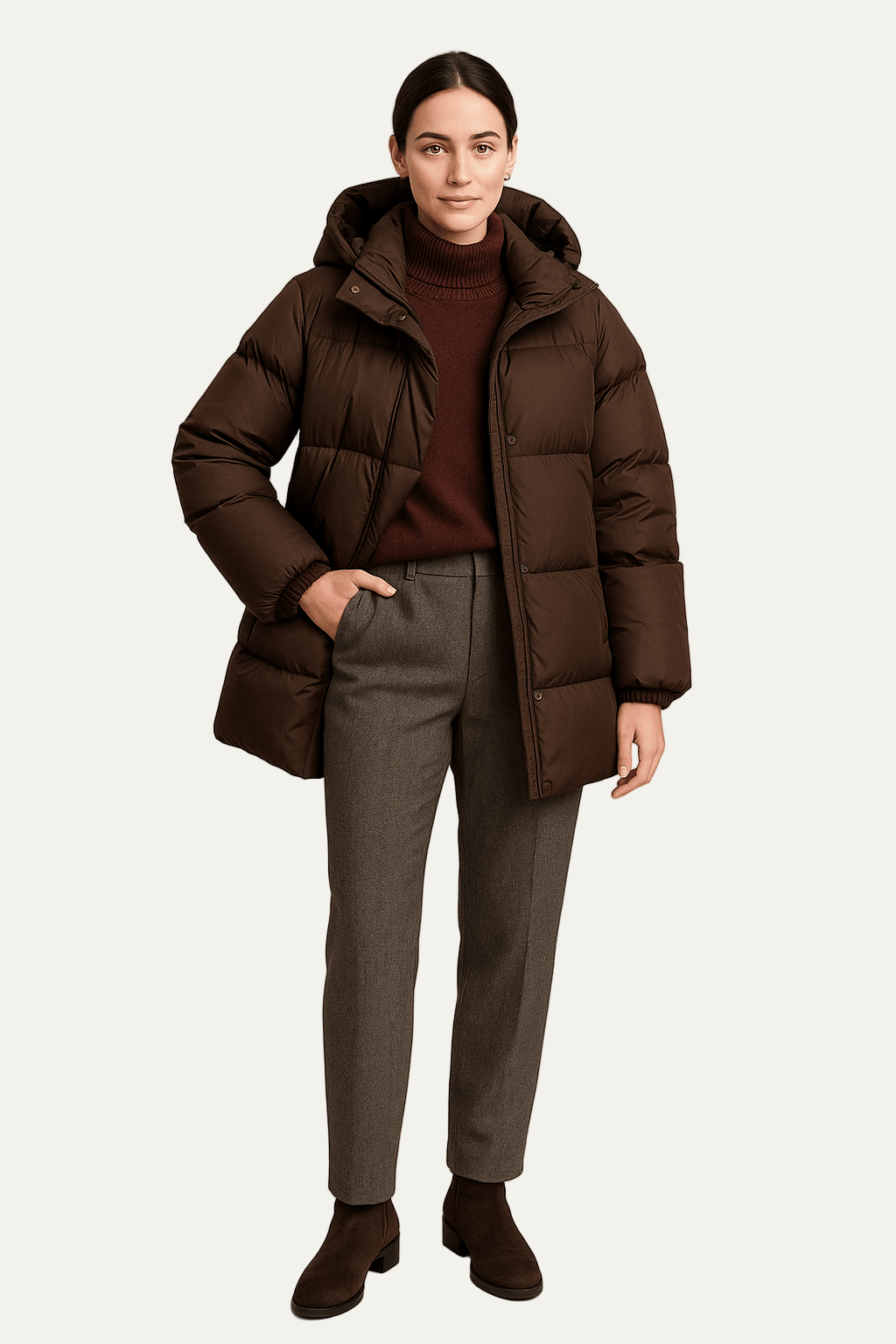 Classic Ladies Long Waterproof Trench Coat