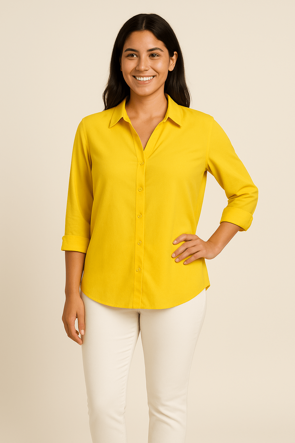 Women's Satin Blouse Elegant Draped