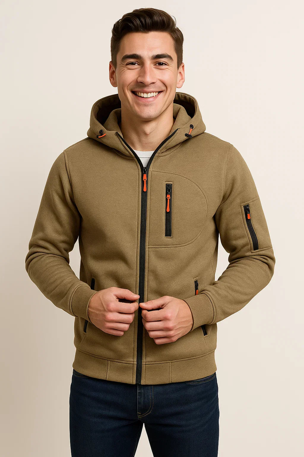 Comfortable Zip Up Men's Hoodie