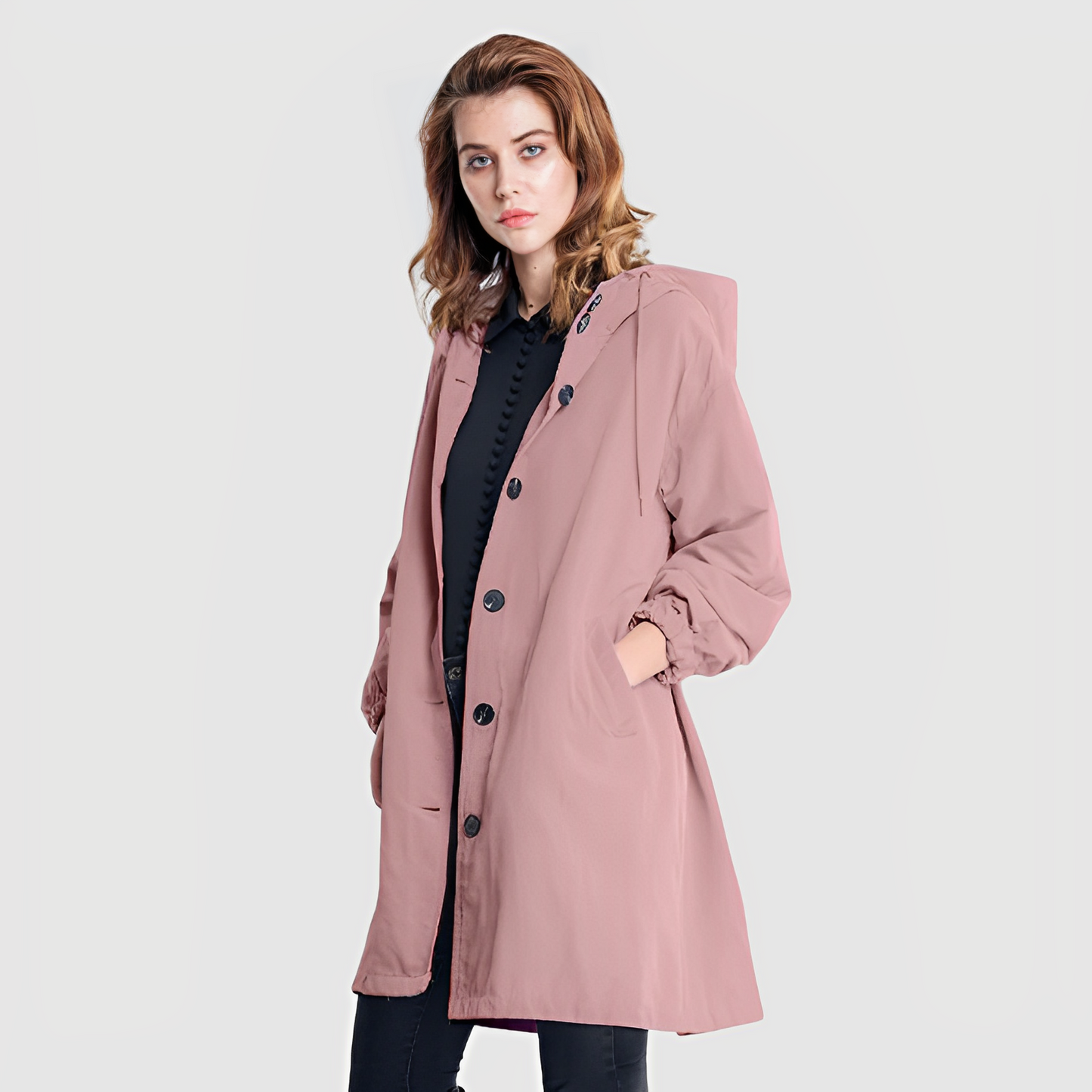 Waterproof Hooded Rain Jacket for Ladies