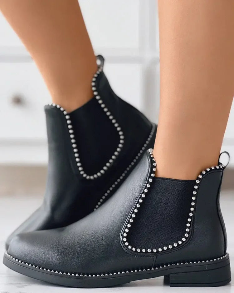 Chic Low Heel Ankle Boots for Women