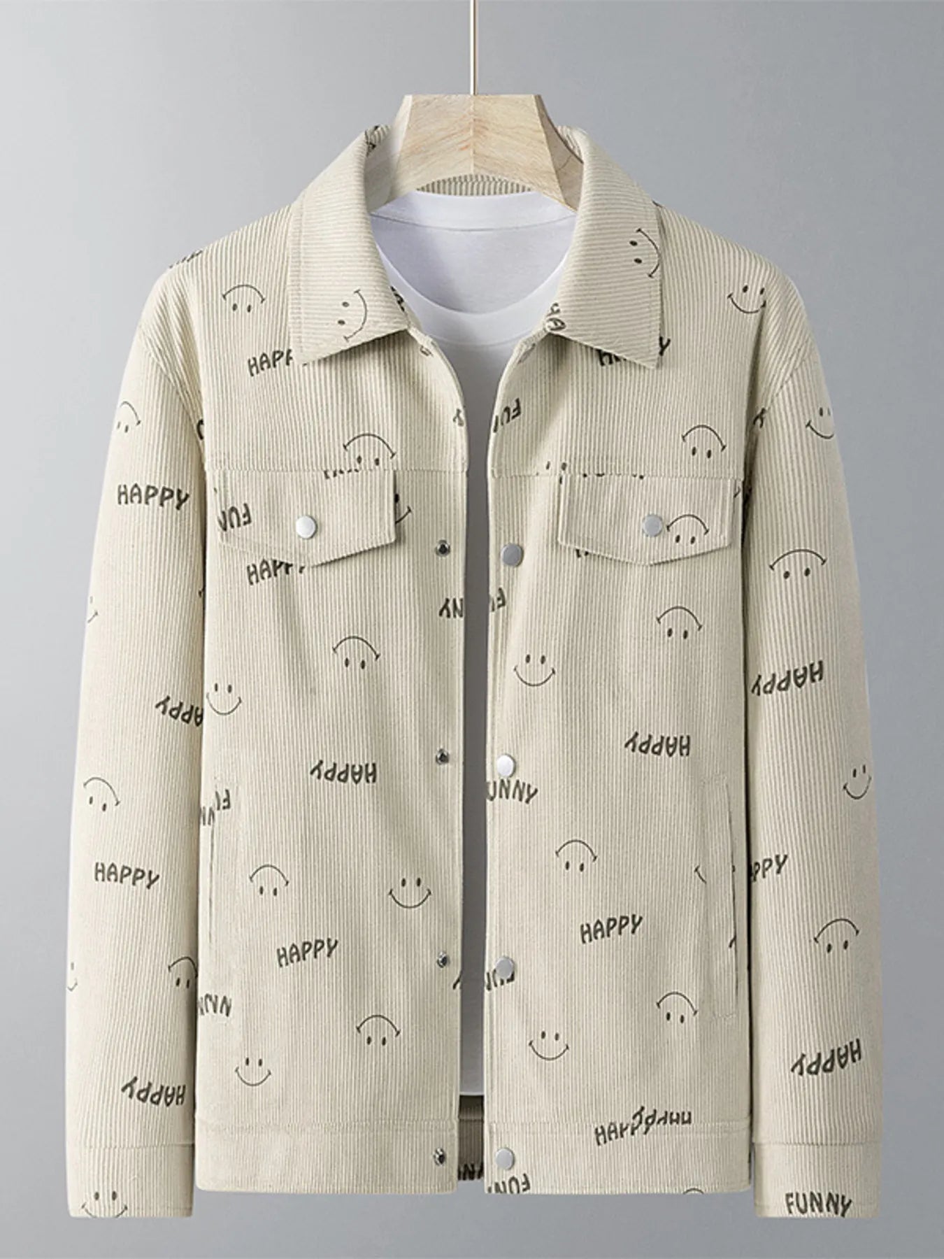 Large Oversized Graphic Zipper Casual Jacket