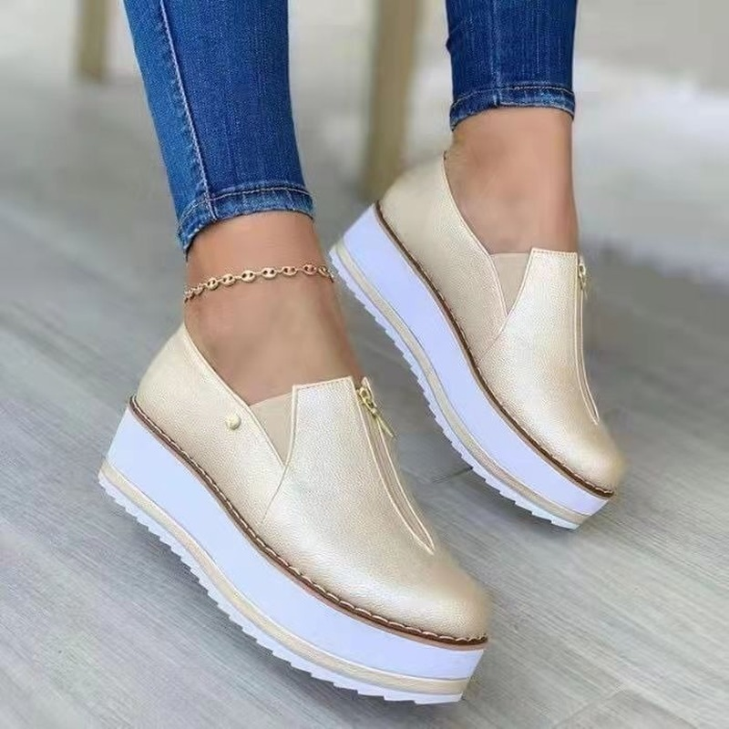 Platform Fashion Casual Solid Low-top Women Shoes