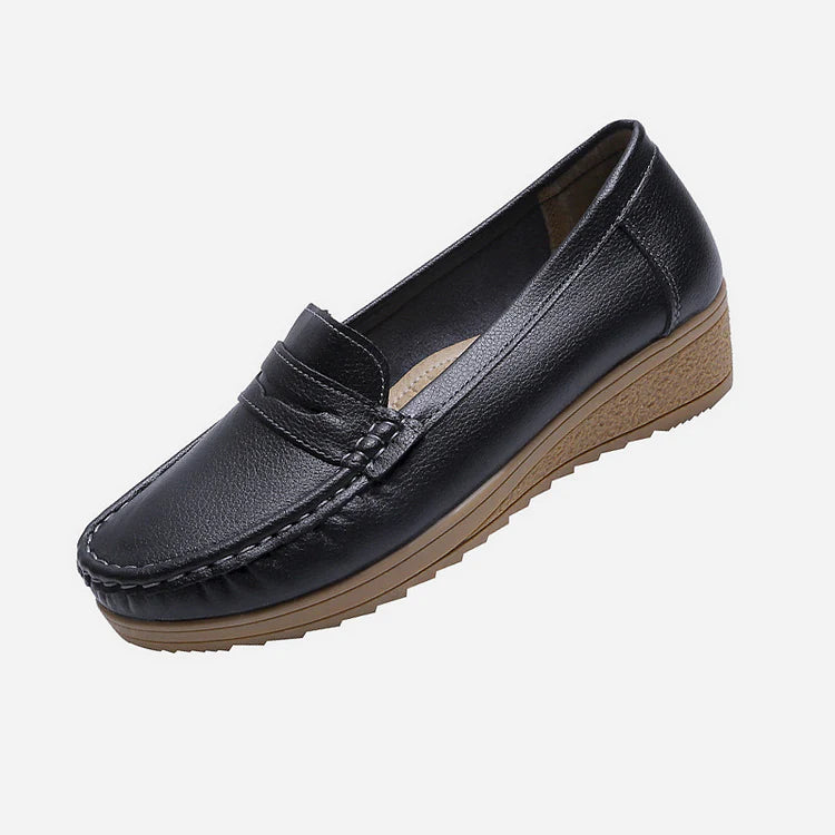 Soft Leather Easy Slip-On Loafers for Women