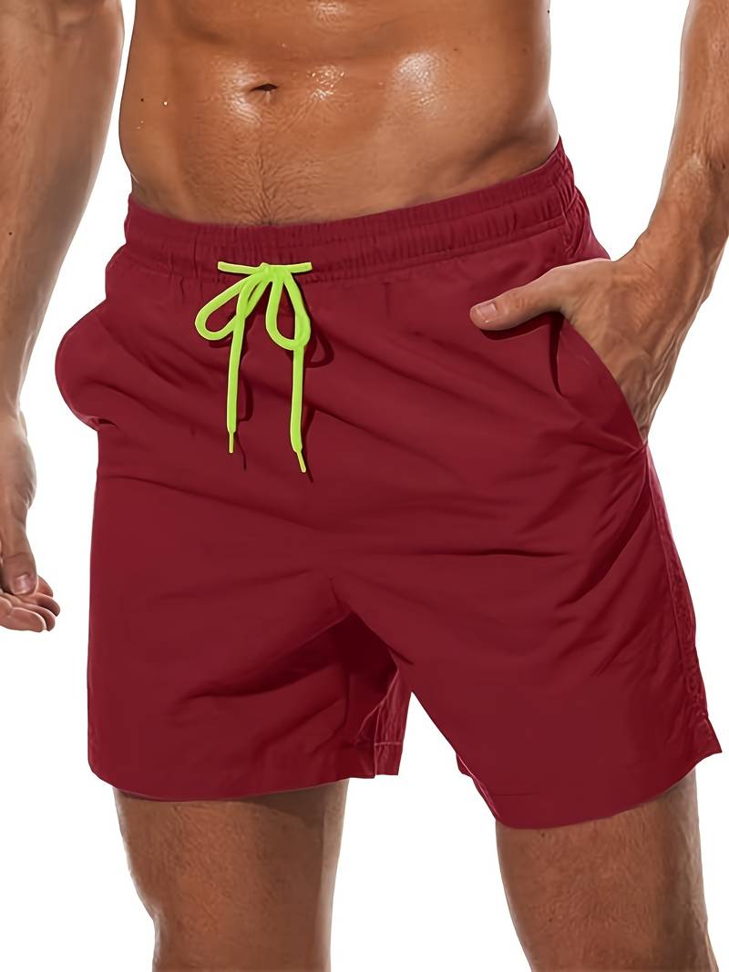 Men's Comfortable Beach Swim Trunks with Breathable Liner