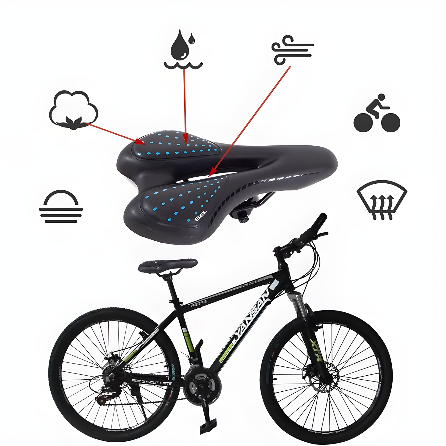 Ergonomic Bicycle Saddle