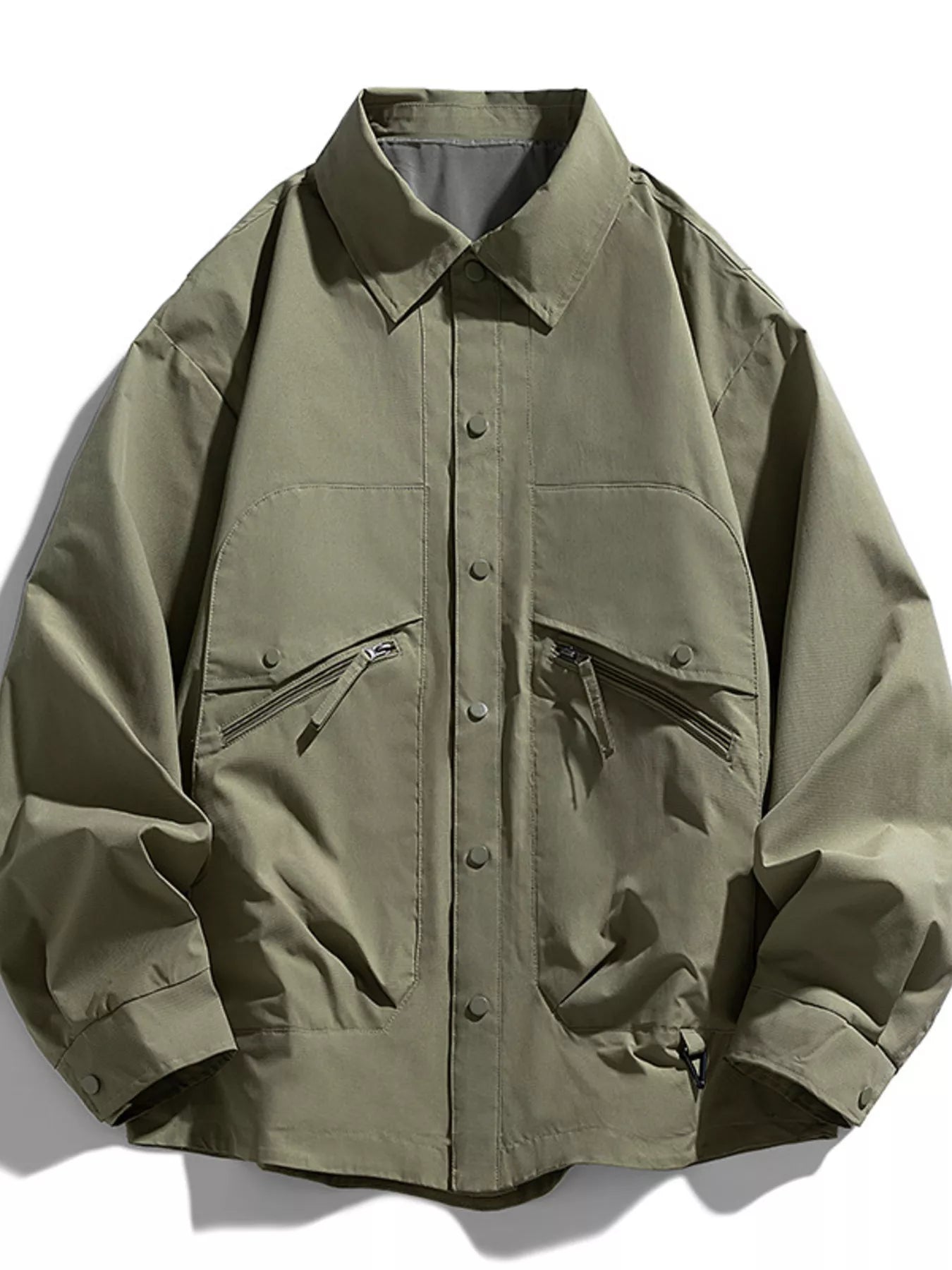 Loose Fit Mens Comfortable Zip Jacket