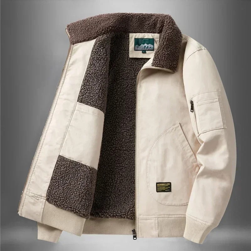 Cozy Insulated Leather Coat
