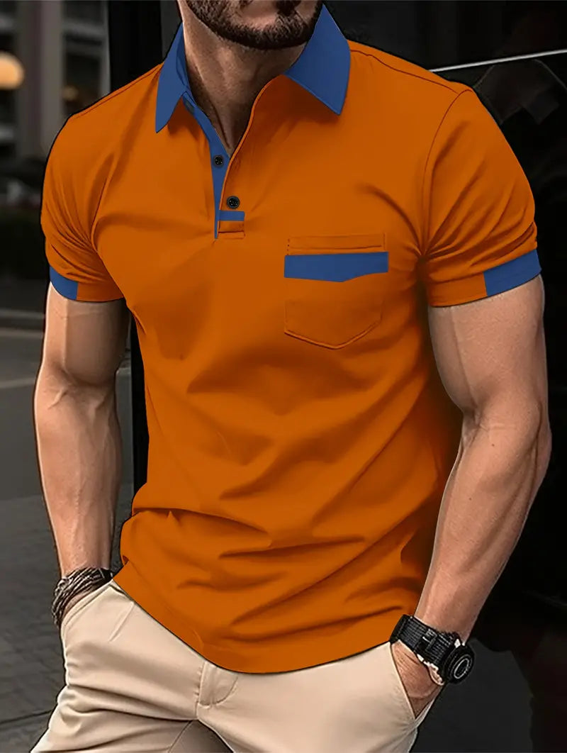 Vibrant Casual Button Down Men's Shirt