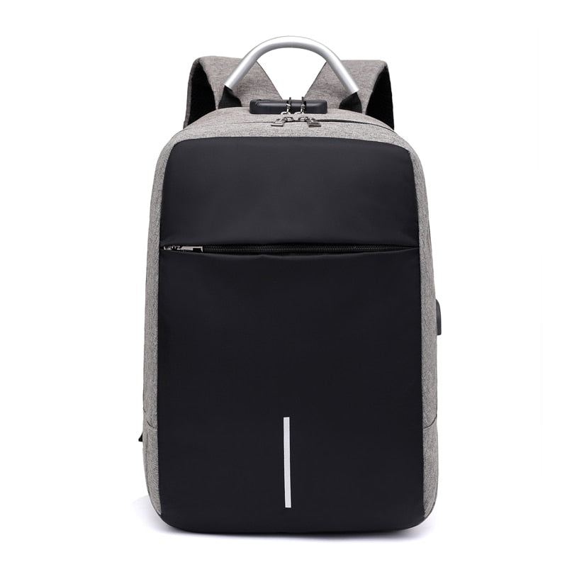 Secure Laptop Backpack with Hidden Zipper and USB Port